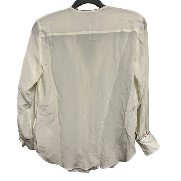 Sandro Paris Silk Ivory Button Down Size 1 - Picture 2 of 10